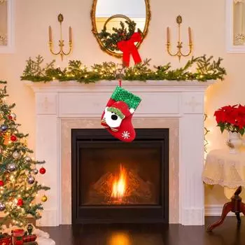 Рождественские чулки, рождественские подарочные пакеты, украшение камина для дома, носки Санта-Клауса, новогодний держатель для конфет, рождественский декор 14x16cm