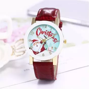 Рождественские цифровые часы с ремнем Санта-Клауса для мужчин и женщин, цифровые часы красный