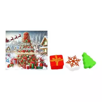Рождественские цветные шарики для ванны Увлажняющие и стойкие растительные чистящие цветные шарики для ванны эффективно очищают кожу и разглаживают мелкие морщинки белый