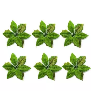 Рождественские цветы Рождественские елочные украшения Ткань Имитация цветов