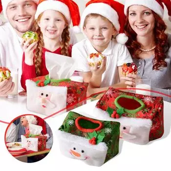 Рождественские декоративные бумажные полотенца, домашние украшения для рабочего стола, товары для дома One Size зелёный