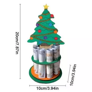 Рождественские деревянные держатели денег, двухслойные держатели денег в виде лося и снеговика, центральное украшение для рабочего стола, рождественский подарок