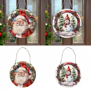 Рождественские деревянные настенные украшения Merry Christmas Decors для дома 2024 Настенные рождественские украшения Navidad Natal Новогодний подарок 2025 as picture