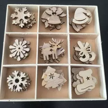 Рождественские деревянные подвески, елочные подвесные украшения, самодельные поделки из дерева для дома, рождественской вечеринки, новогодние украшения