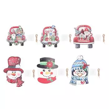 Рождественские деревянные подвесные украшения, декоративный гном, подвесная табличка на дверь с крючком для оконного огня Type MZ645:L