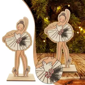 Рождественские деревянные украшения Праздничные украшения для дома Щелкунчик Мышь Деревянные праздничные украшения белый