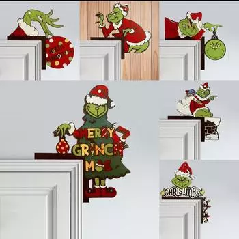 Рождественские деревянные украшения, Веселые рождественские украшения для углов дверей. Деревянный Знак D