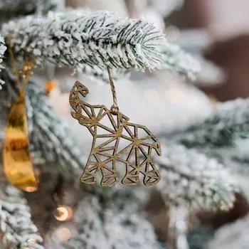 Рождественские деревянные украшения Yousheng, милый дизайн слона, гладкая поверхность, полое праздничное украшение на елку, подвеска, подарок своими руками на праздники C