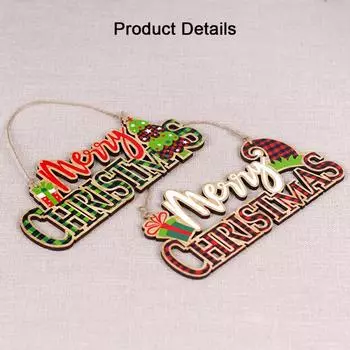 Рождественские деревянные знаки Деревянные Счастливого Рождества Подвесные знаки Слова Декоративные таблички для венка Главная Дверь Настенный декор ByTOP1