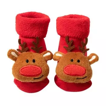 Рождественские детские теплые носки с героями мультфильмов, креативные хлопковые носки для друга, идеальные подарки Red Big Eyes