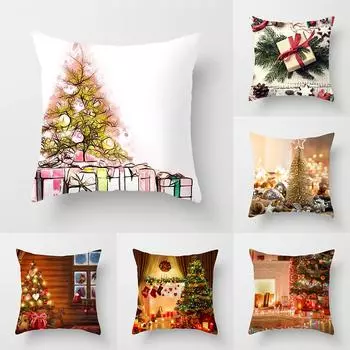 Рождественские домашние наволочки с рождественским принтом для кровати, украшения для дома, наволочки, рождественские декоративные наволочки 40x40cm