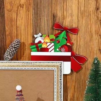 Рождественские дверные угловые украшения, деревянный праздничный домашний декор, забавная экологически чистая прочная небьющаяся дверная рама, ремесло D