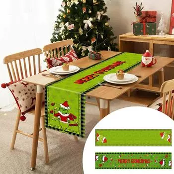 Рождественские дверные украшения, Рождественский дверной баннер для входной двери, Рождественский праздник, вечеринка, домашний уличный Крытый Рождественский зимний декор One Size зелёный
