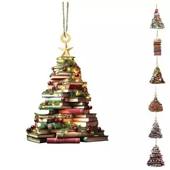 Рождественские елочные украшения Подвески для книжных полок в форме деревьев Рождественские украшения One Size