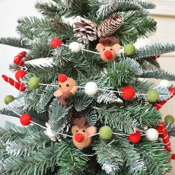 Рождественские фетровые шарики из шерсти, гирлянда из шариков для настенной каминной доски на Хэллоуин Style B