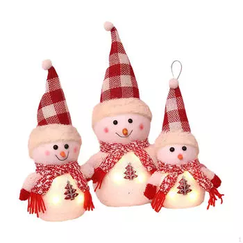 Рождественские фигурки семьи снеговиков рождественские украшения кукла декоративное украшение для