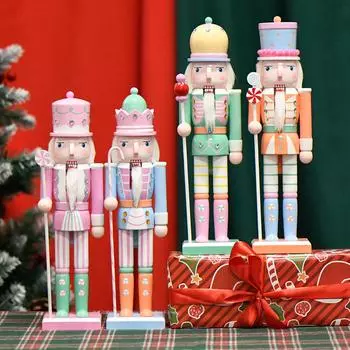 Рождественские фигурки солдатиков-щелкунчиков, удобные деревянные украшения в виде солдатиков-щелкунчиков, праздничные акценты для рождественского украшения D