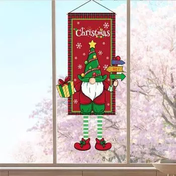 Рождественские флаги, дверной баннер, рождественский элемент, складной, легко повесить, создает праздничную атмосферу, украшение для дома