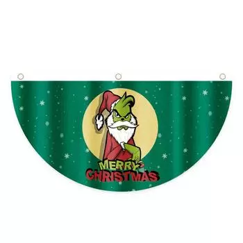 Рождественские флажки-вымпелы, уличные веерообразные флажки-вымпелы с рождественским принтом, подвесные баннеры-вымпелы для рождественской вечеринки, двора, сада, домашнего декора One Size