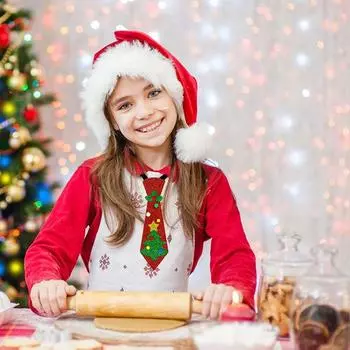 Рождественские галстуки, рождественские галстуки с героями мультфильмов для мальчиков и девочек, костюмы Санта-Клауса для детей, аксессуары для рождественских украшений 2024 года A17