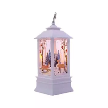 Рождественские гирлянды-фонарики в форме Санта-Клауса, снеговика, оленя и пламени для подвешивания