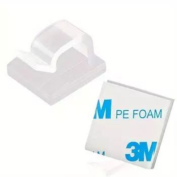 Рождественские гирлянды-клипсы - 25 шт., наружная гирлянда с крючками на клейкой основе Fairy Cable, праздничный настенный органайзер для проводов 25 pieces белый