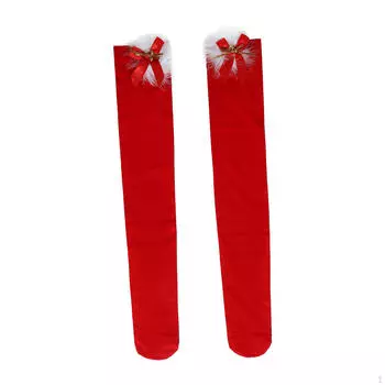 Рождественские гольфы выше колена Рождественские длинные чулки Высокий подарок Женщины Бедро для
