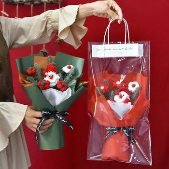 Рождественские искусственные букеты ручной работы Креативный реквизит для фотосъемки Уникальное украшение для домашней вечеринки