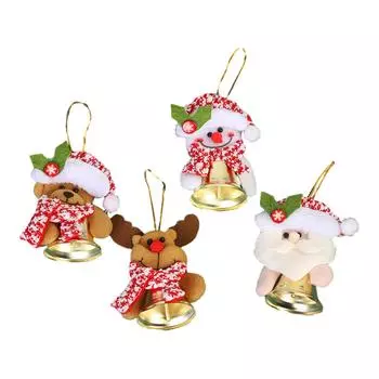 Рождественские колокольчики Елочные украшения Рождественские украшения Рождественский колокольчик Подвеска Рождественский венок Подвеска Рождественская подвеска