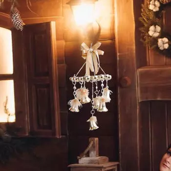 Рождественские колокольчики подвесной орнамент подвеска металлический колокольчик рождественский декор украшение для