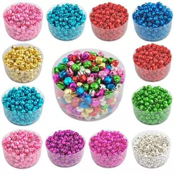 Рождественские колокольчики, свободные бусины 6*8 мм, 50 шт., разноцветные железные подвески, горячая распродажа, оптовая продажа, новинка для подвески «сделай сам» жёлтый