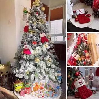 Рождественские конфеты, украшения, рождественские чулки, подарочные пакеты, буквы красного цвета