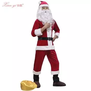 Рождественские костюмы Взрослые мужские и женские праздничные выступления Выступления в костюмах для вечеринок Костюмы Санта-Клауса S30 M