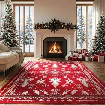 Рождественские коврики для рождественской елки, коврик для прихожей, который можно стирать в стиральной машине, противоскользящий ковер для кухни, ванной, входа 40X60cm-16x24in