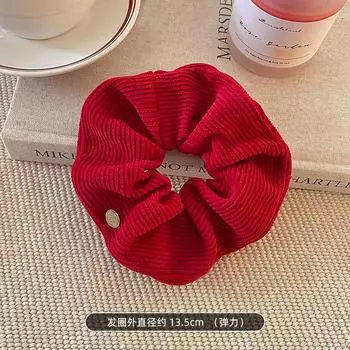 Рождественские красные эластичные резинки для волос для женщин, большие резинки для волос, веревка для волос, винтажные аксессуары для волос для девочек, подарок One Size