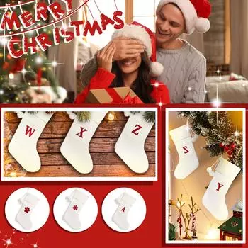 Рождественские красные носки Конфетные сапоги Праздничные подарочные пакеты Украшения для рождественской елки Носки Декоративные пакеты One Size