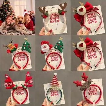 Рождественские креативные повязки на голову Рождественская вечеринка Лось Санта-Клаус Рождественская елка Пластиковые повязки на голову Девочки Подарки на праздник Аксессуары для волос Style A