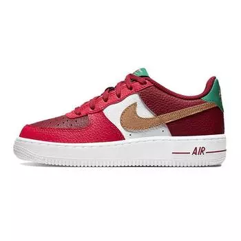 Рождественские кроссовки Nike Air Force 1 GS Red Team-Red Gym-Red DQ4709-600 36