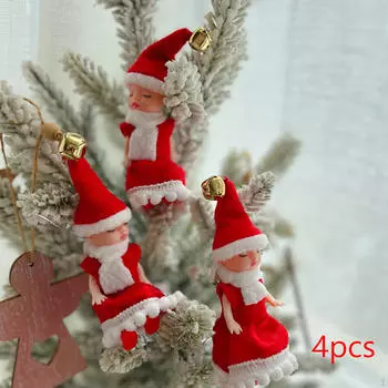 Рождественские куклы-эльфы, фигурки, крошечные рождественские украшения, игрушки для