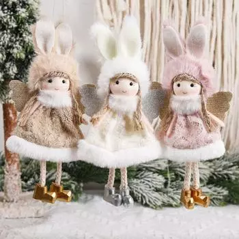 Рождественские куклы кулон Рождественская елка висит плюшевый домашний декор украшения для вечеринки подарок белый