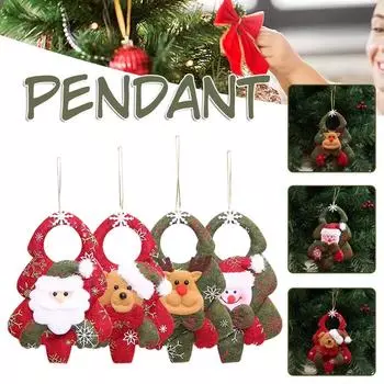 Рождественские куклы, выдвижные игрушки Санта-Клауса, снеговика, лося, рождественские фигурки, рождественский подарок для ребенка, красное украшение на рождественскую елку C-1PC