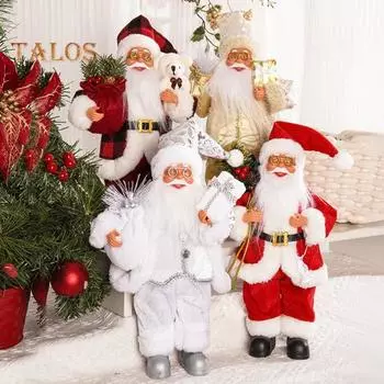 Рождественские кукольные украшения 12-дюймовая стоящая фигурка Санта-Клауса рождественские принадлежности для вечеринки дома подоконник каминная доска декор B