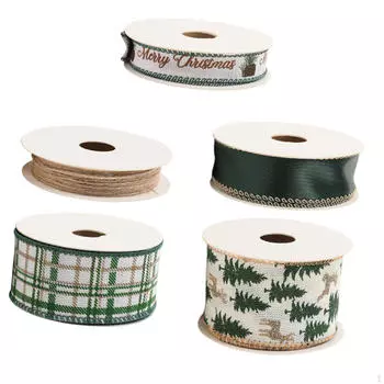 Рождественские ленты Лента для елки Художественные принадлежности Длина 2M Ремесла Украшения для дома Подарки Упаковка зелёный
