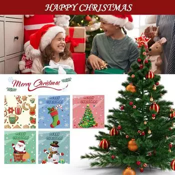 Рождественские мешочки для печенья и конфет, самоклеящиеся мешочки для конфет, подходят для упаковки рождественских подарков и вечеринок One Size