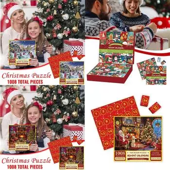 Рождественские милые фигурки куклы Адвент-календарь, Рождественский календарь обратного отсчета с игрушками-сюрпризами, Рождество One Size