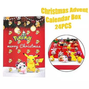 Рождественские милые фигурки кукольный адвент-календарь, рождественский календарь обратного отсчета с игрушками-сюрпризами, рождественская коллекция