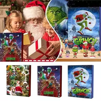 Рождественские милые фигурки кукольный адвент-календарь, рождественский календарь обратного отсчета с игрушками-сюрпризами, рождественская коллекция One Size