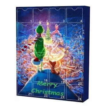 Рождественские милые фигурки кукольный адвент-календарь, рождественский календарь обратного отсчета с игрушками-сюрпризами, рождественская коллекция