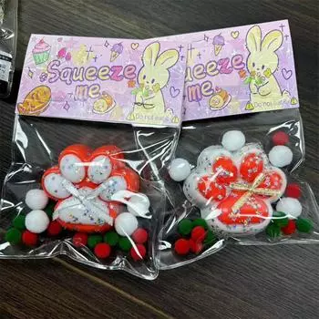 Рождественские милые игрушки для кошек, сжимающие лапки, липкие, абреактные, расслабляющие, щипающие, мягкие, облегчающие, расслабляющие игрушки