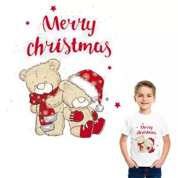 Рождественские наклейки на детскую одежду